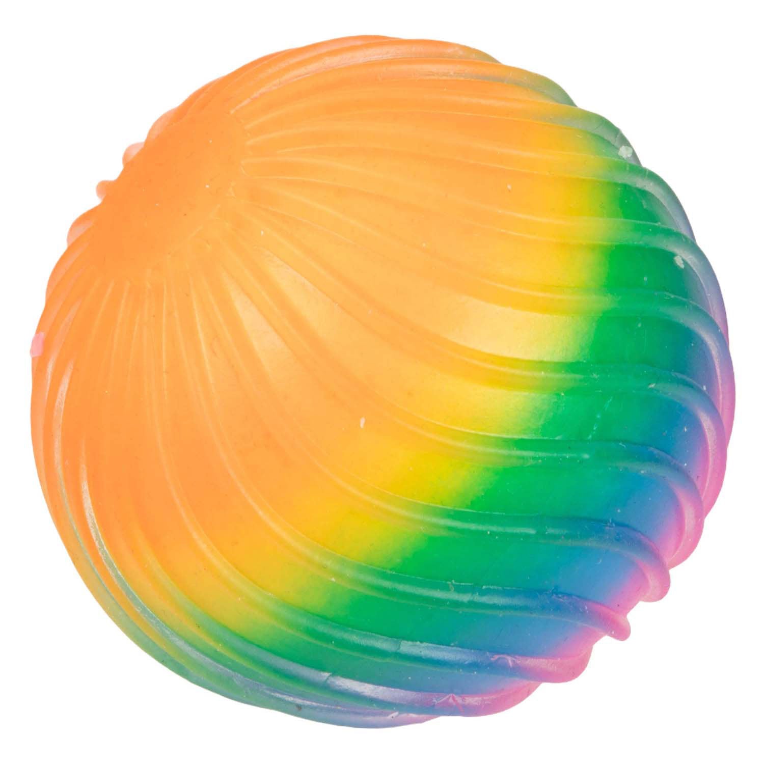Toi-toys lustige textuurknijmbal regenboog bänderschaum, 7 cm