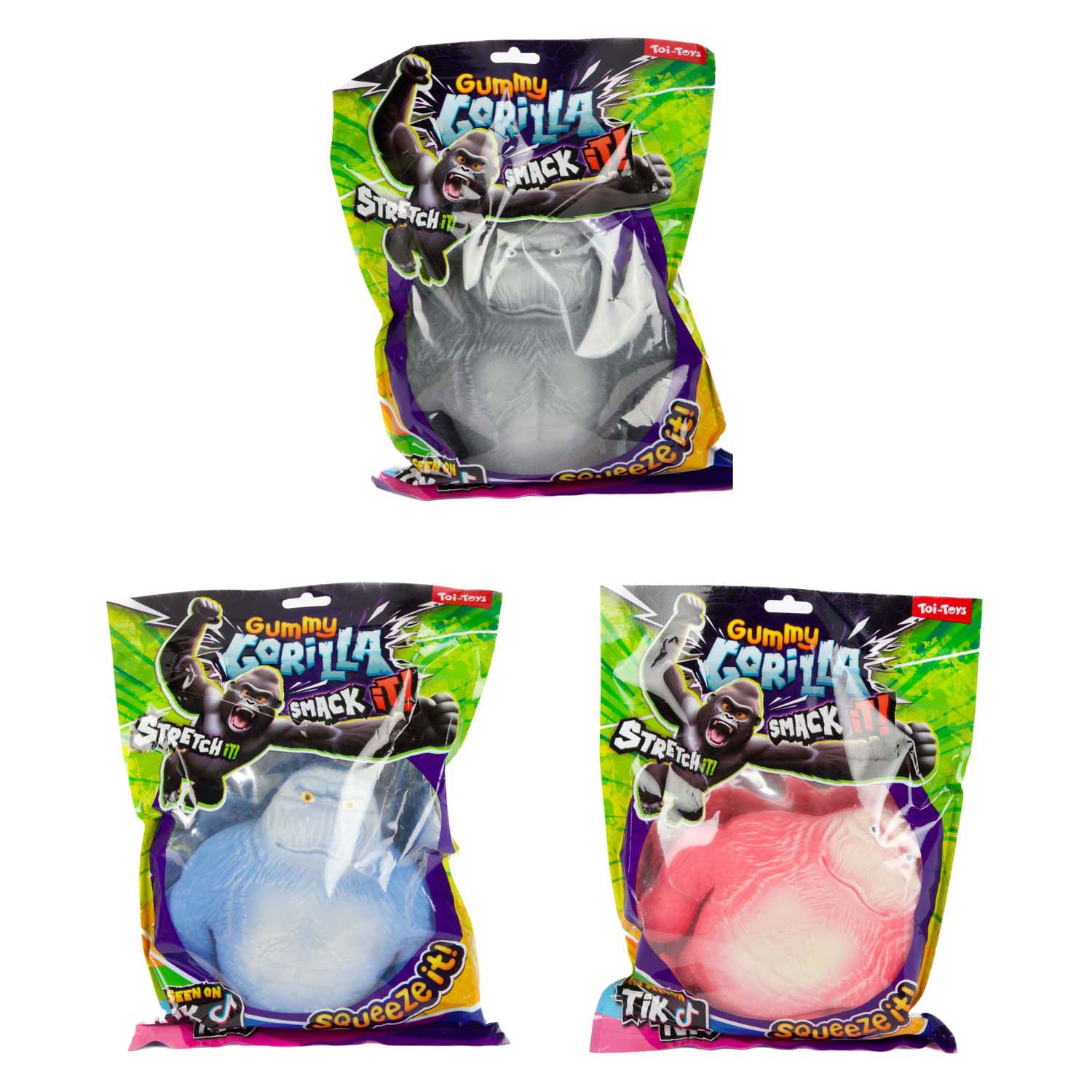 Toi-Toys Fun Kny Gorilla Chunky Affen dehnbar, 850 Gramm