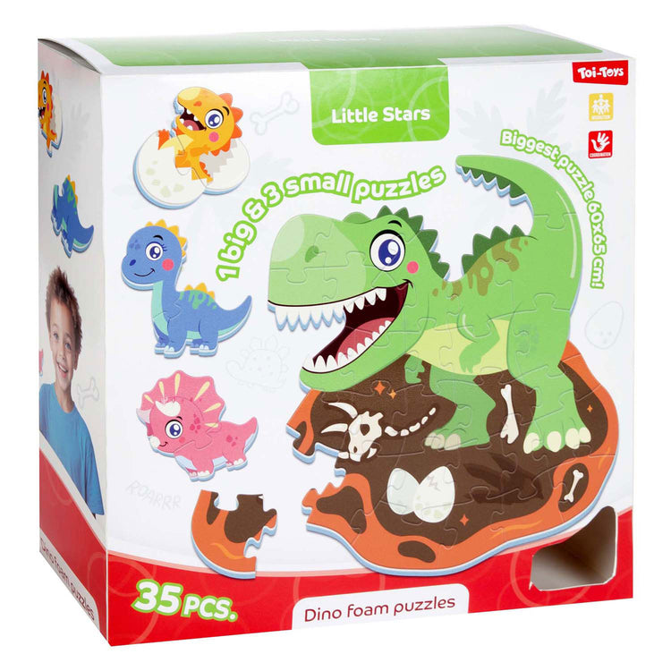 Toi-toys kleine Sterne Schaumboden Puzzle Dino, 36st.