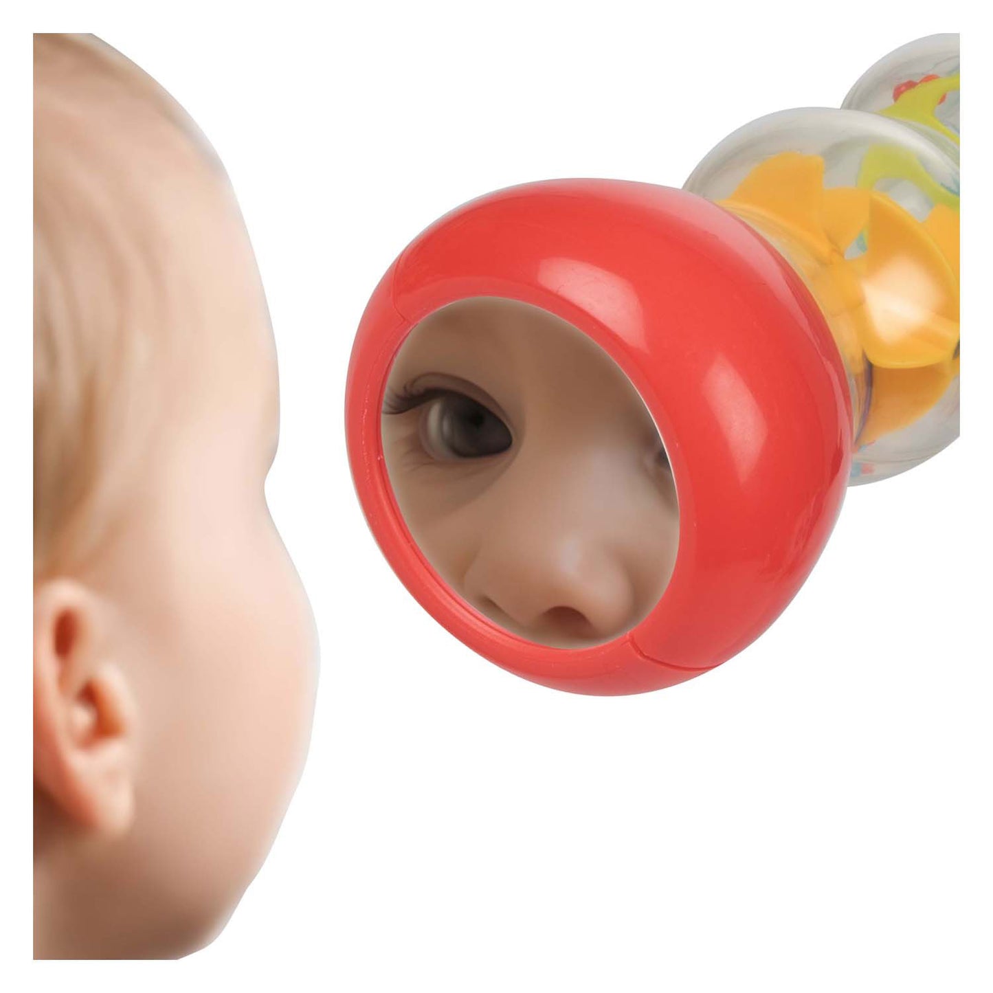 Kleine Sterne kleine Raupe Rassel mit Spiegel