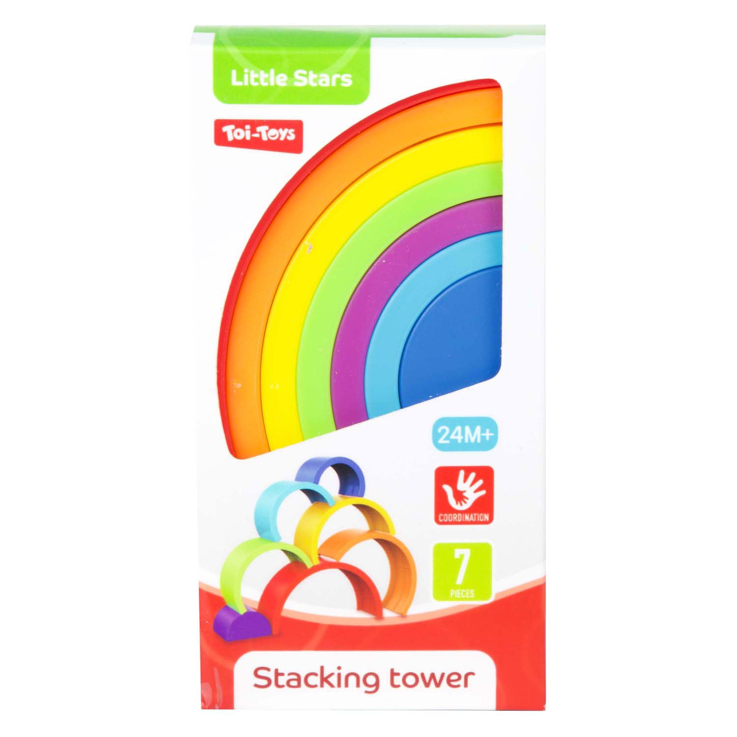 Kleine Sterne Little Rainbow Stacking Tower 7-piefe