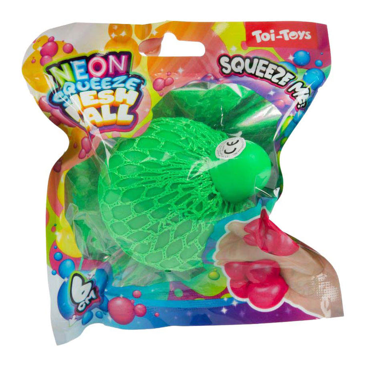Toi-toys lustiger Quetschball Neongeflecht, 6 cm