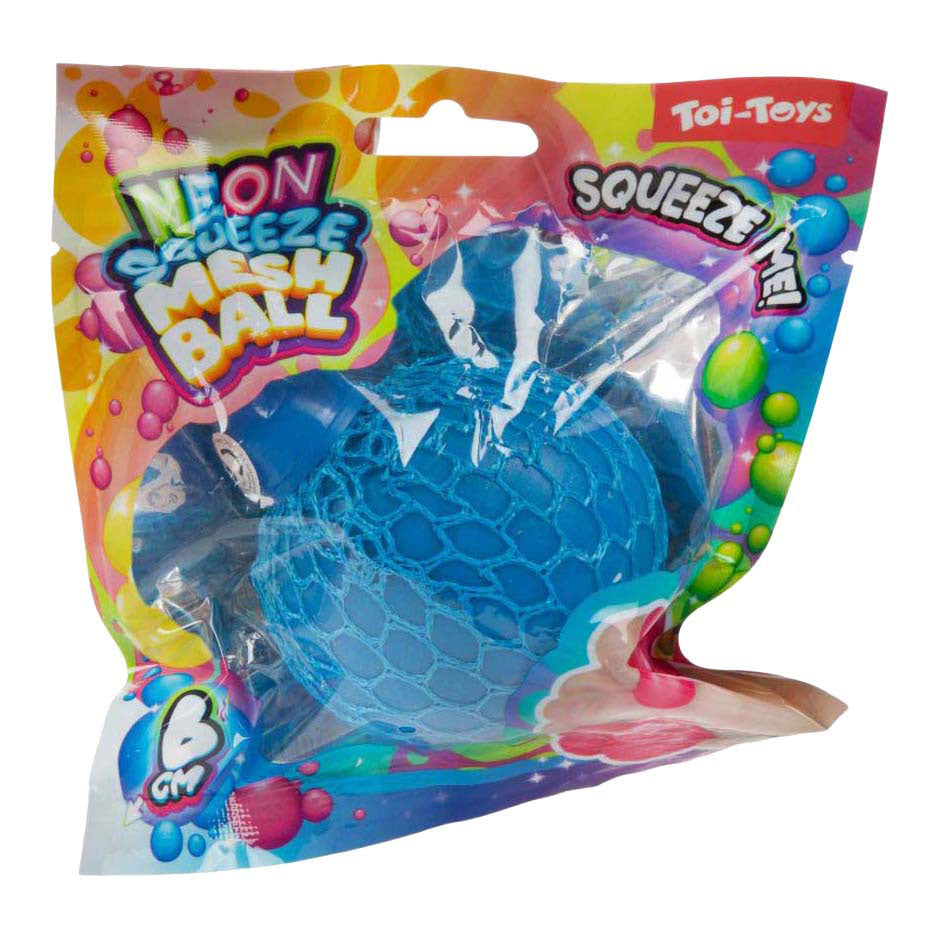 Toi-toys lustiger Quetschball Neongeflecht, 6 cm