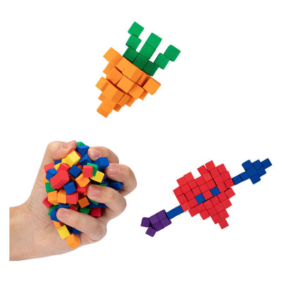 Toi-toys Puzzle Schaumstoffblöcke 1 cm selbstklebend | 6 Stück