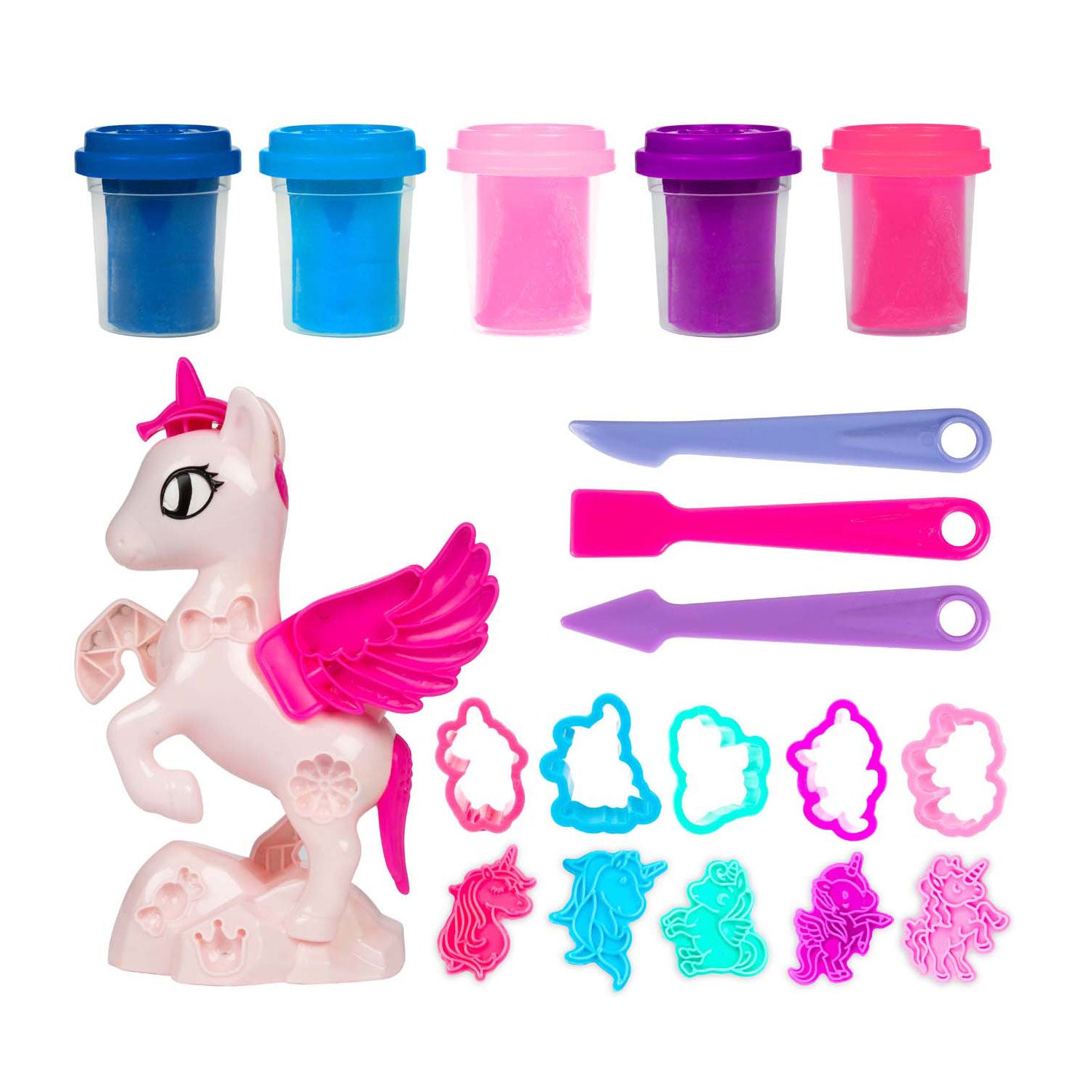Toi-toys Sculptidough Ton-Set Einhorn, 5-teilig.