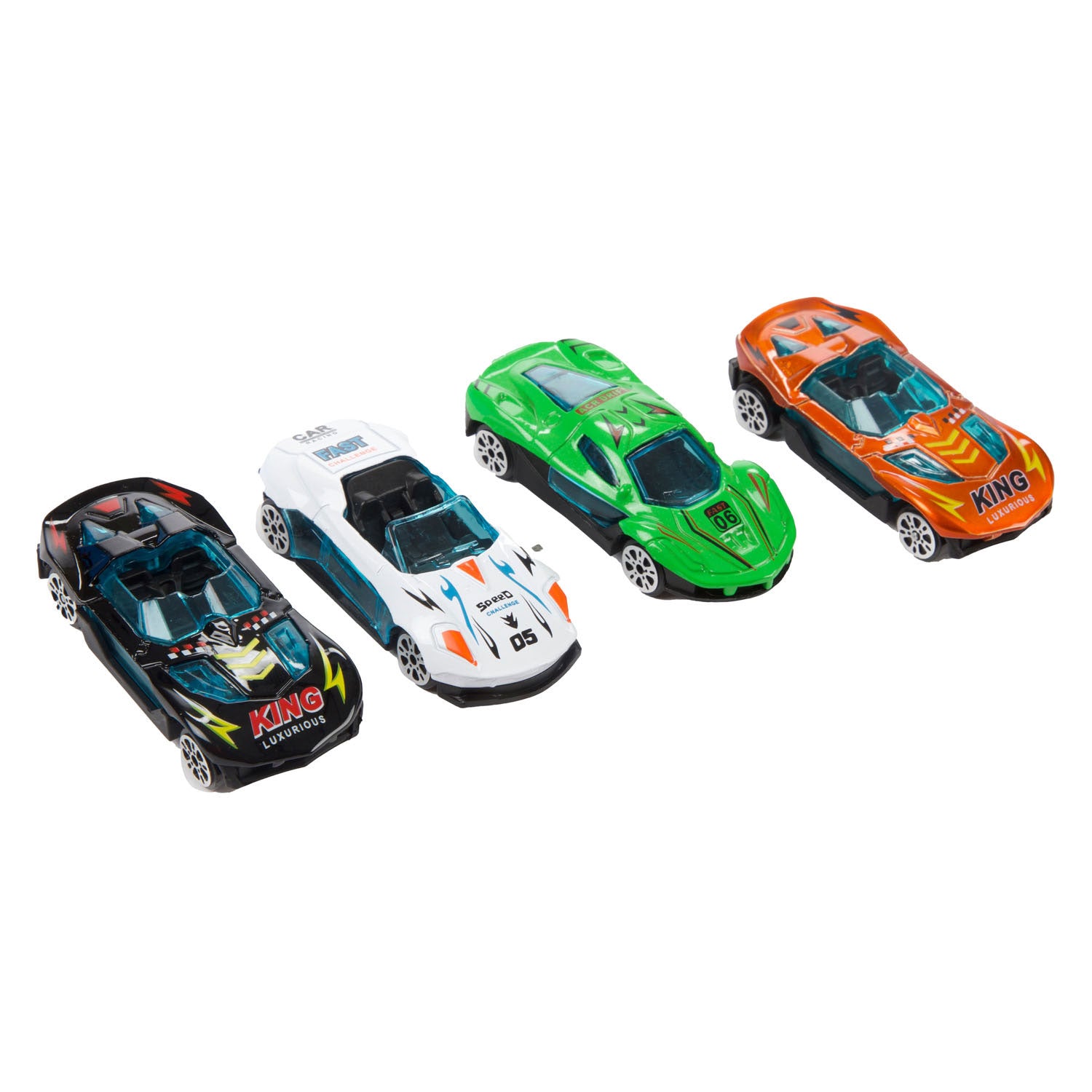Toi-toys Turbo-Racer-Aufbewahrungskoffer mit 8 Metallautos – 1:45