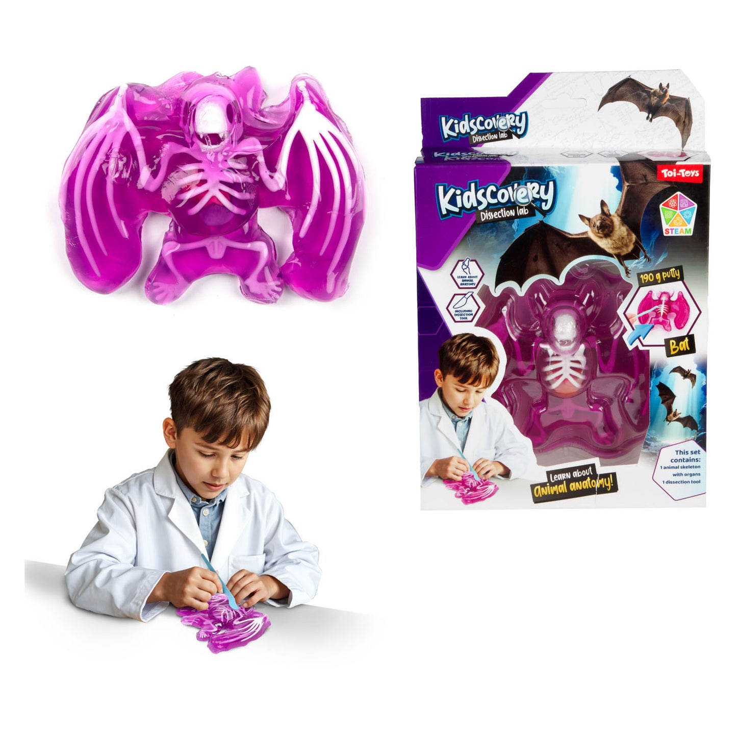 Toi-toys Schleim-Ausgrabungsset Tier mit Werkzeug