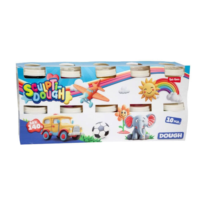 Toi-toys Sculptidough-Ton-Set – 10 x 140 g.
