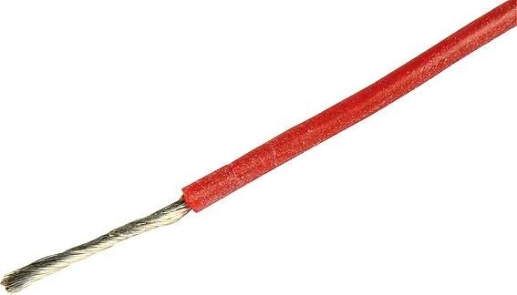 Herhth+BENS Elektrisches Kabel Silikon 0,5 mm rot 5mtr.