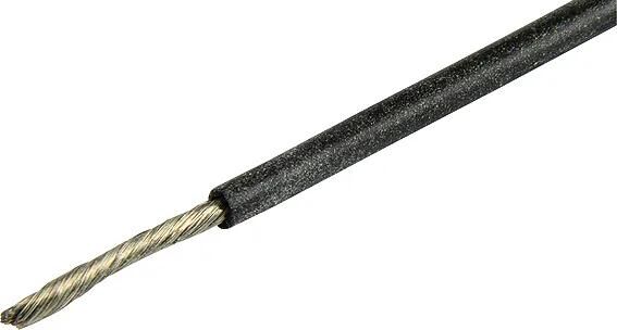 Herhth+Bens Electric Caole Silikon 0,75 mm schwarz 5mtr.