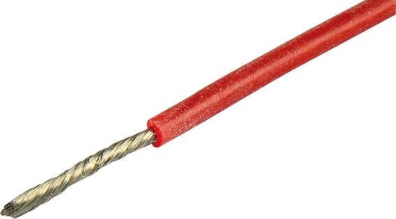 Herhth+Bens Electric Caole Silikon 0,75 mm rot 5mtr.