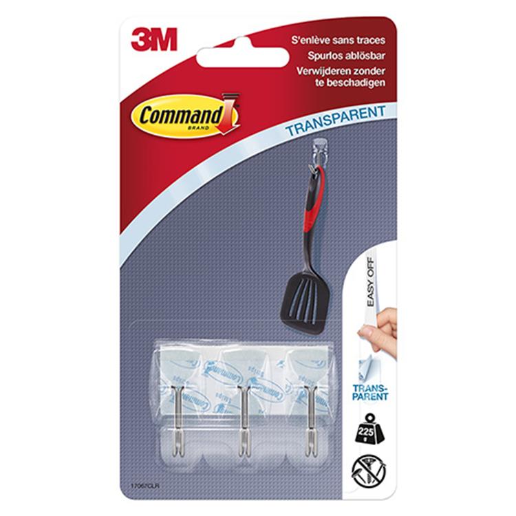 3m 1045905 - Command Outdoor-Haken transparent 8c + 10s pk | 12 Stück