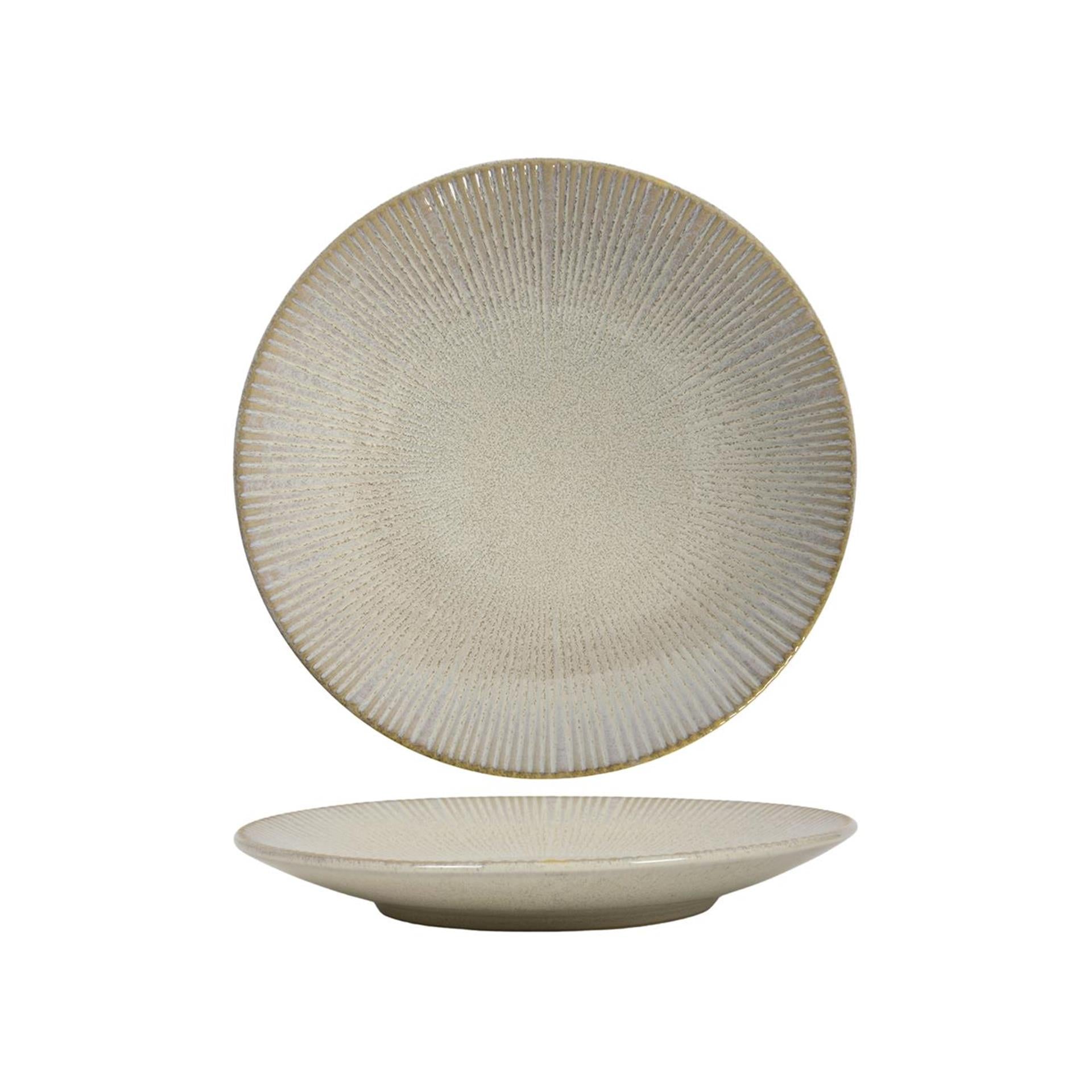 Frühstücksteller Linien ozeanbeige ø21cm