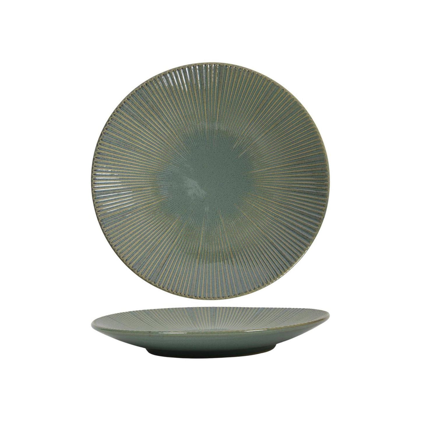 Frühstücksteller Linien ozeanblau-grün ø21cm
