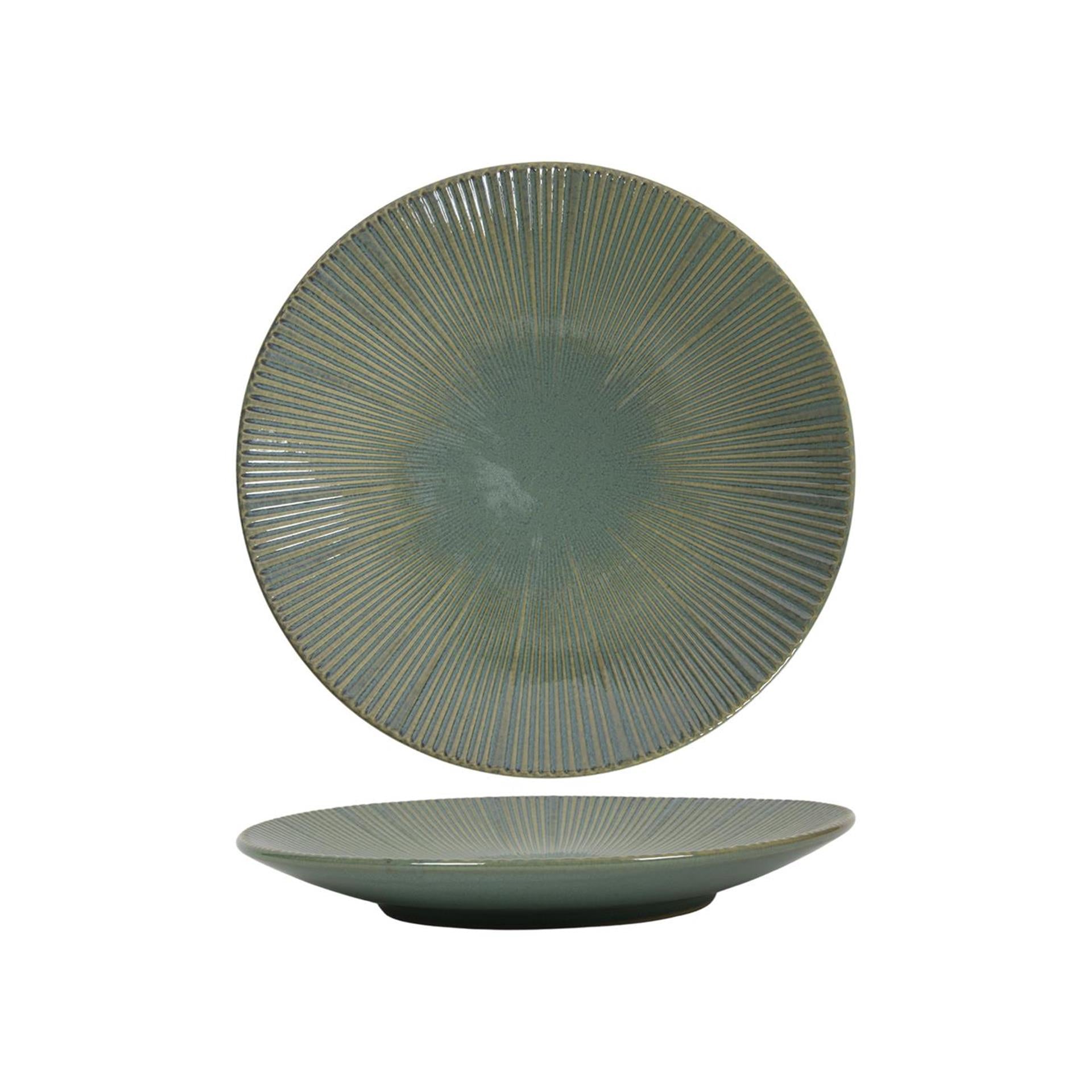 Frühstücksteller Linien ozeanblau-grün ø21cm