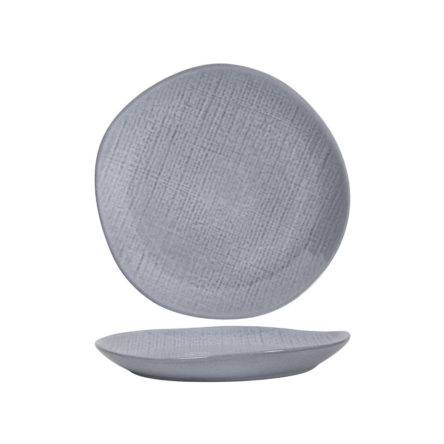 Frühstücksteller aus Textilgewebe grau ø21cm