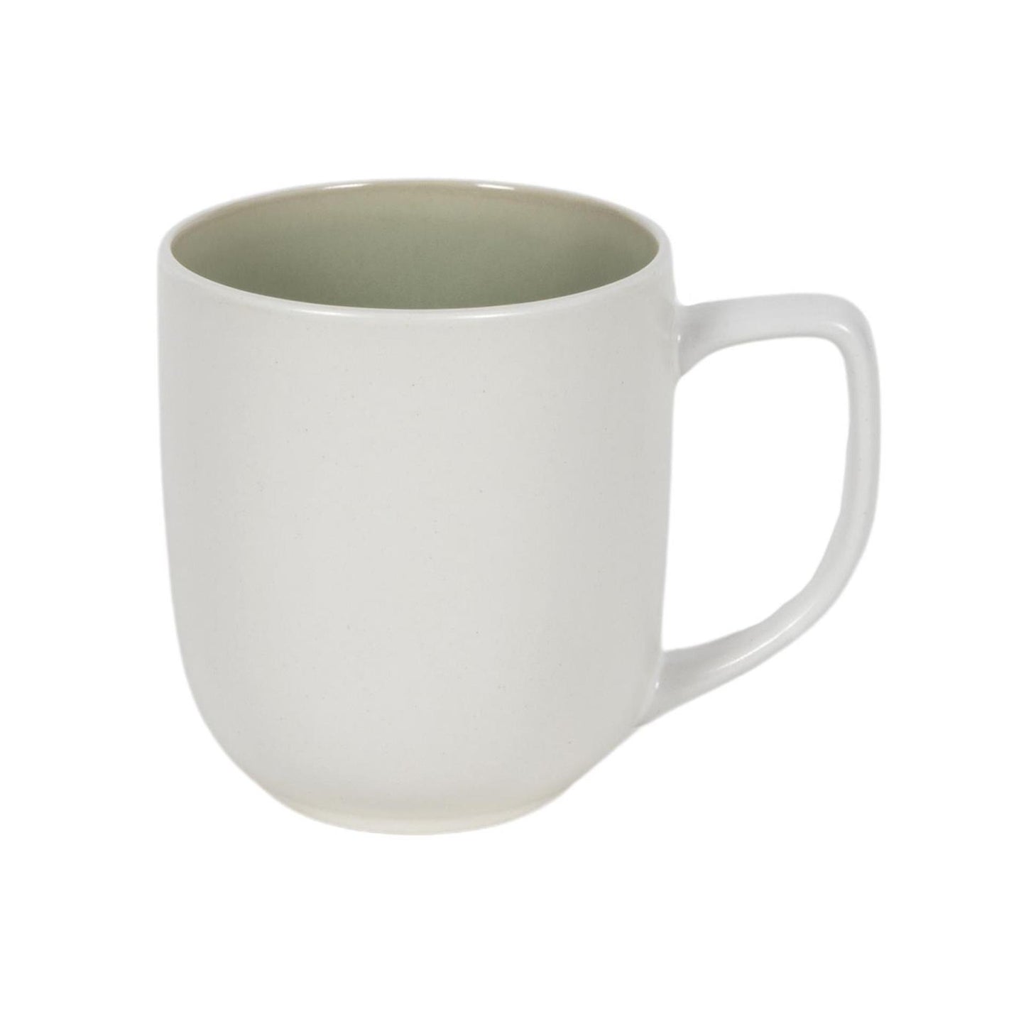 Kaffeebecher matt weiß grün 350ml 6 Stück