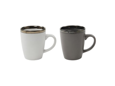 Svenska Living Kaffeebecher Venedig 340ml grau oder weiß 6-tlg