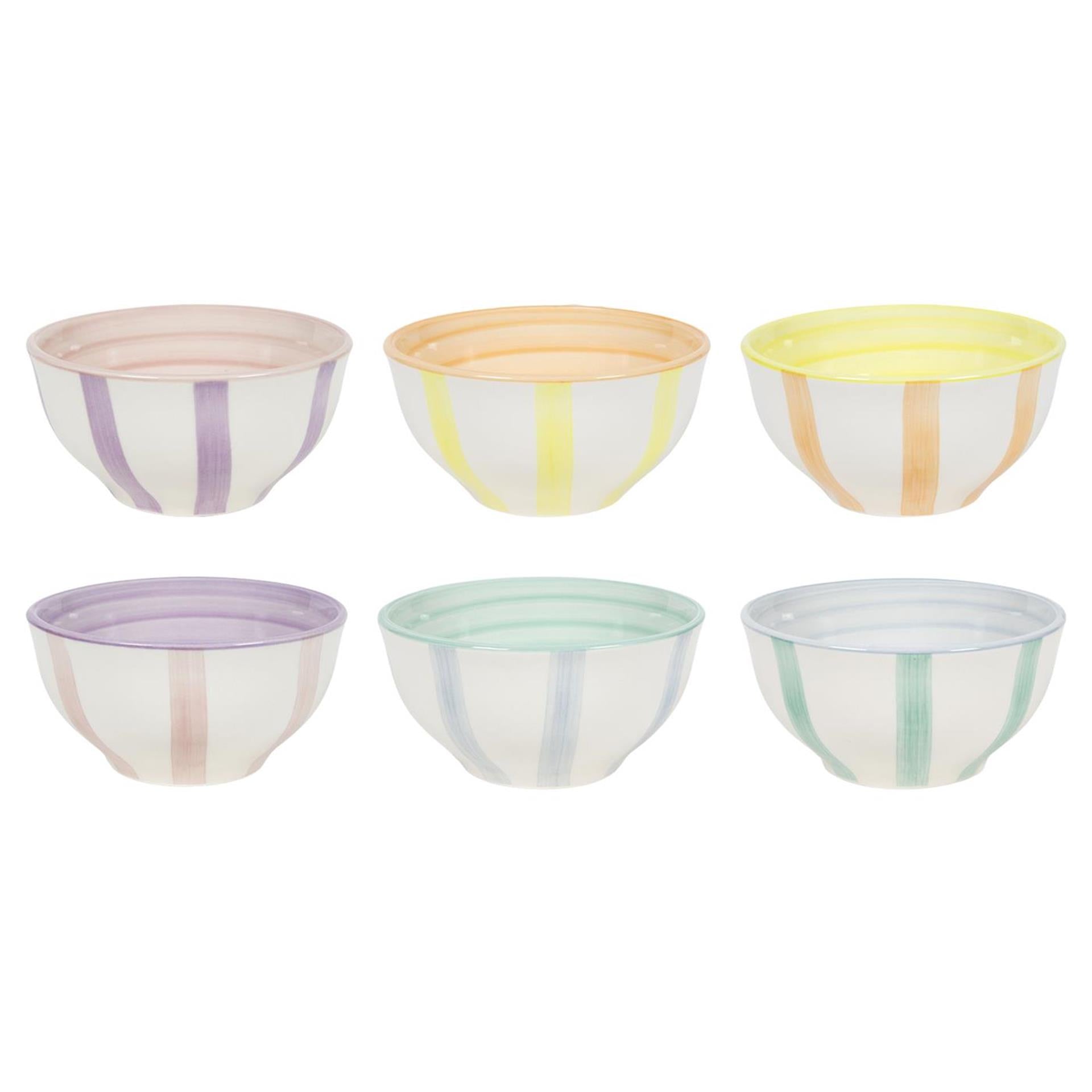 Schüssel Pastellstreifen Box a 6 ø12cm