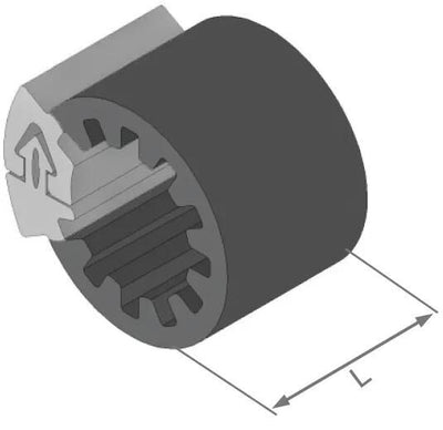 Herhth+Buss Clipfix Spacer H+B Inner-D = 23,0 mm, L = 30 mm