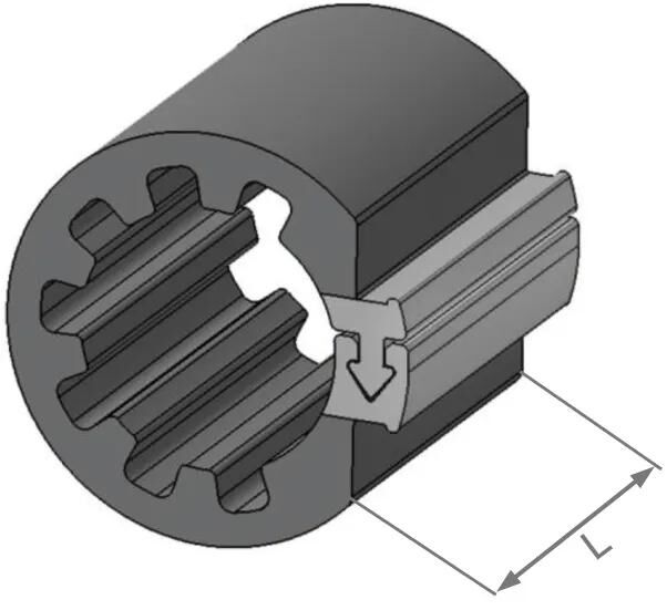 Herhth+Buss Clipfix Spacer H+B Inner-D = 16,9 mm, L = 30 mm