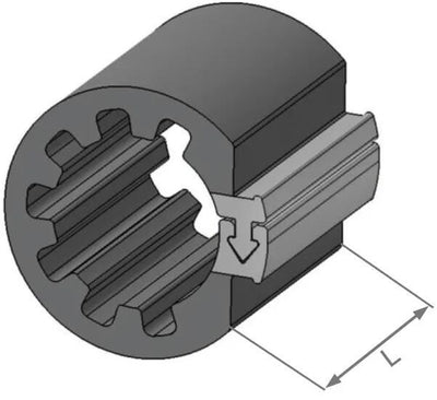 Herhth+Buss Clipfix Spacer H+B Inner-D = 16,9 mm, L = 30 mm