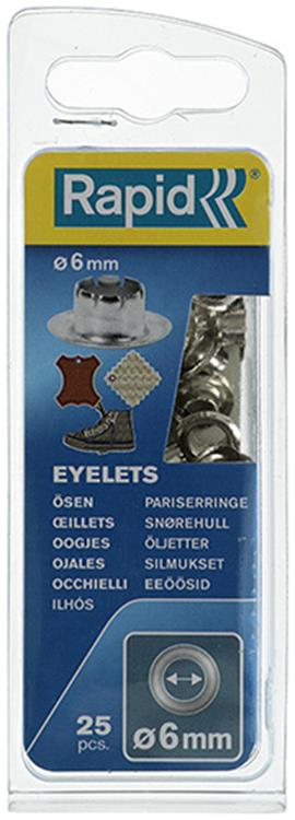 Rapid 1009444 - Ösen e1 - 6mm, 25 Stück | 5 Stück