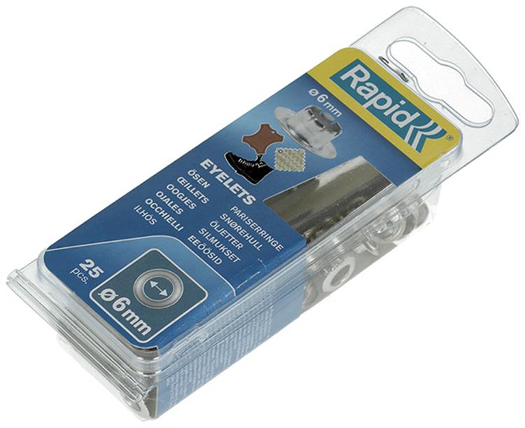 Rapid 1009444 - Ösen e1 - 6mm, 25 Stück | 5 Stück