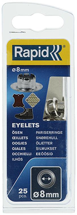 Rapid 1009445 - Ösen e2 - 8mm, 25 Stück | 5 Stück