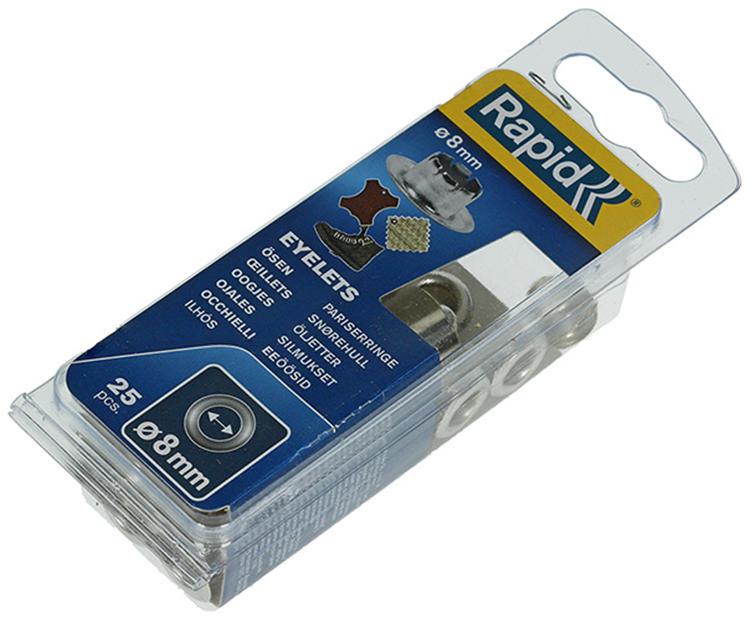 Rapid 1009445 - Ösen e2 - 8mm, 25 Stück | 5 Stück