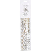 Vivi Gade Papierflechtstreifen, L: 44+78 cm, T 6,5+11,5 cm, B: 15+25 mm, Gold, Weiß, 48 Streifen 1 Box - afbeelding 2