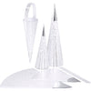 Vivi Gade Kegel, H: 18+28 cm, 120 g, Silber, Weiß, 3 Stück 1 Box