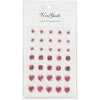Vivi Gade Strasssteine, rund, quadratisch, Herz, Größe 6+8+10 mm, rosa, 35 Stück 1 Box