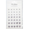 Vivi Gade Strasssteine, rund, quadratisch, Herz, Größe 6+8+10 mm, Silber, 35 Stück 1 Box