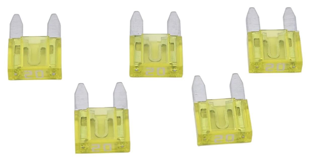 Kürze Flat Fuse Mini 20A gelb 5 Stcs.