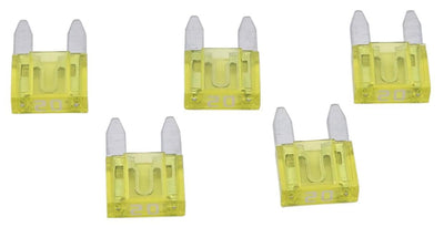 Kürze Flat Fuse Mini 20A gelb 5 Stcs.