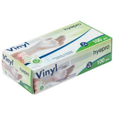 Hy@pro 1066458 – Handschuh-Vinyl, mittel, ungepudert, Box 100 Stück | 5 Stück