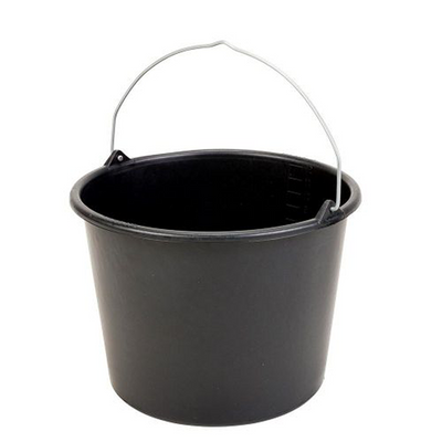 Gripline 1034739 - -d 12l Eimer schwarz mit Knaufhalterung und Literskala | 1 Stk