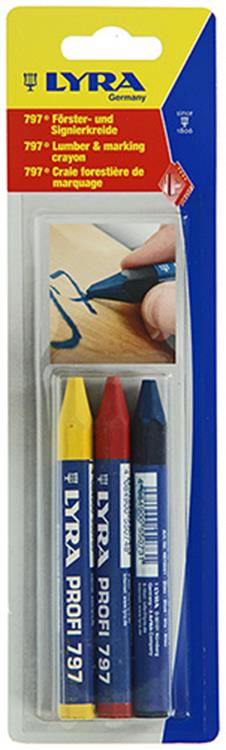 Lyra 1052116 - Markierungskreide 3 Stück ø12x120mm Mix | 5 Stück