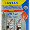 Lyra 1004744 - Markierungskreide 12 Stück ø12x120mm schwarz | 4 Stück