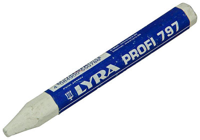 Lyra 1011028 - Markierkreide 120mm-d:12mm weiß | 12 Stück