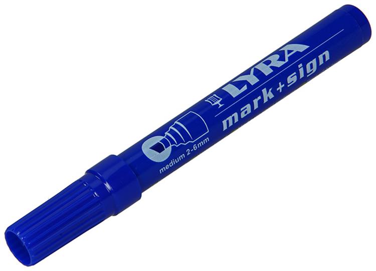 Lyra 1010970 - wasserfester Marker diagonal blau 111 | 10 Stück