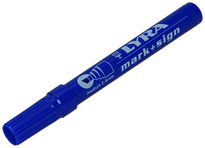 Lyra 1010970 - wasserfester Marker diagonal blau 111 | 10 Stück