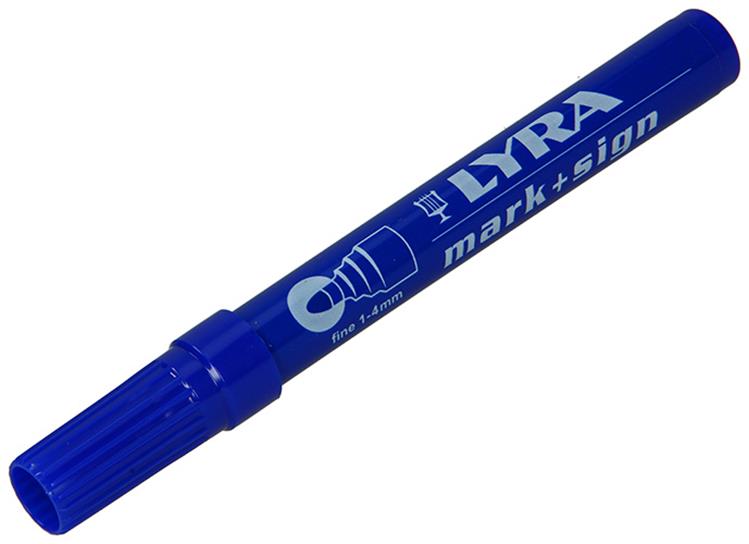 Lyra 1010973 - wasserfester Marker fein blau 112 | 10 Stück