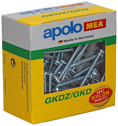 Celo 1008008 – Gipskartondübel mit Schraube Nylon 9gkdpz 50 Stück | 2 Stk