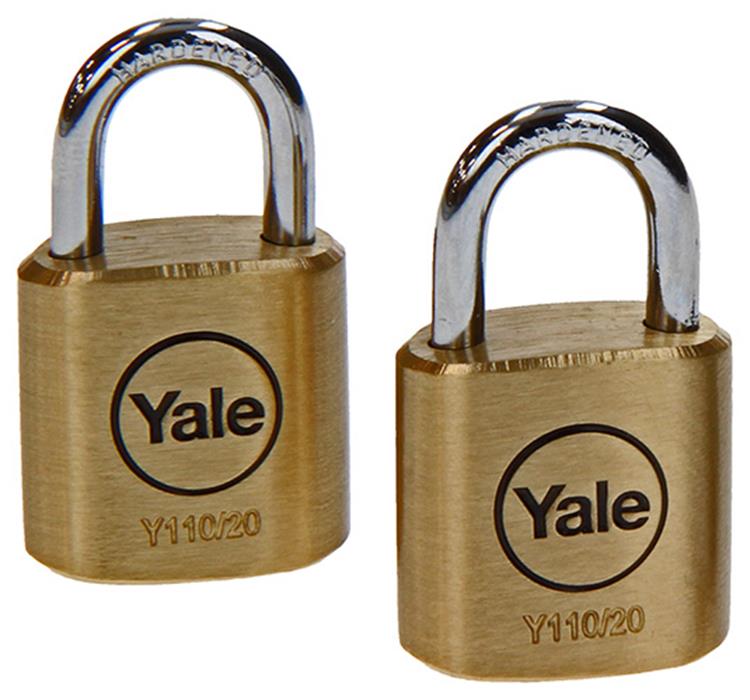 Yale 1059363 – Vorhängeschloss 20 mm 2 gleich | 6 Stück