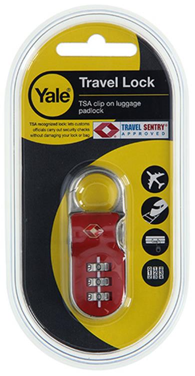 Yale 1018560 – Vorhängeschloss TSA zum Aufstecken, rot, 1. Standard-Sicherheit | 6 Stück