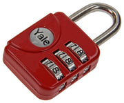 Yale 1018567 – Gepäckkombinations-Vorhängeschloss rot YP1 28 121 1R 28 mm | 5 Stück - afbeelding 1