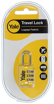 Yale 1018571 – Gepäckkombinations-Vorhängeschloss gelb YP2 23 128 1 Jahr 23 mm | 5 Stück - afbeelding 2