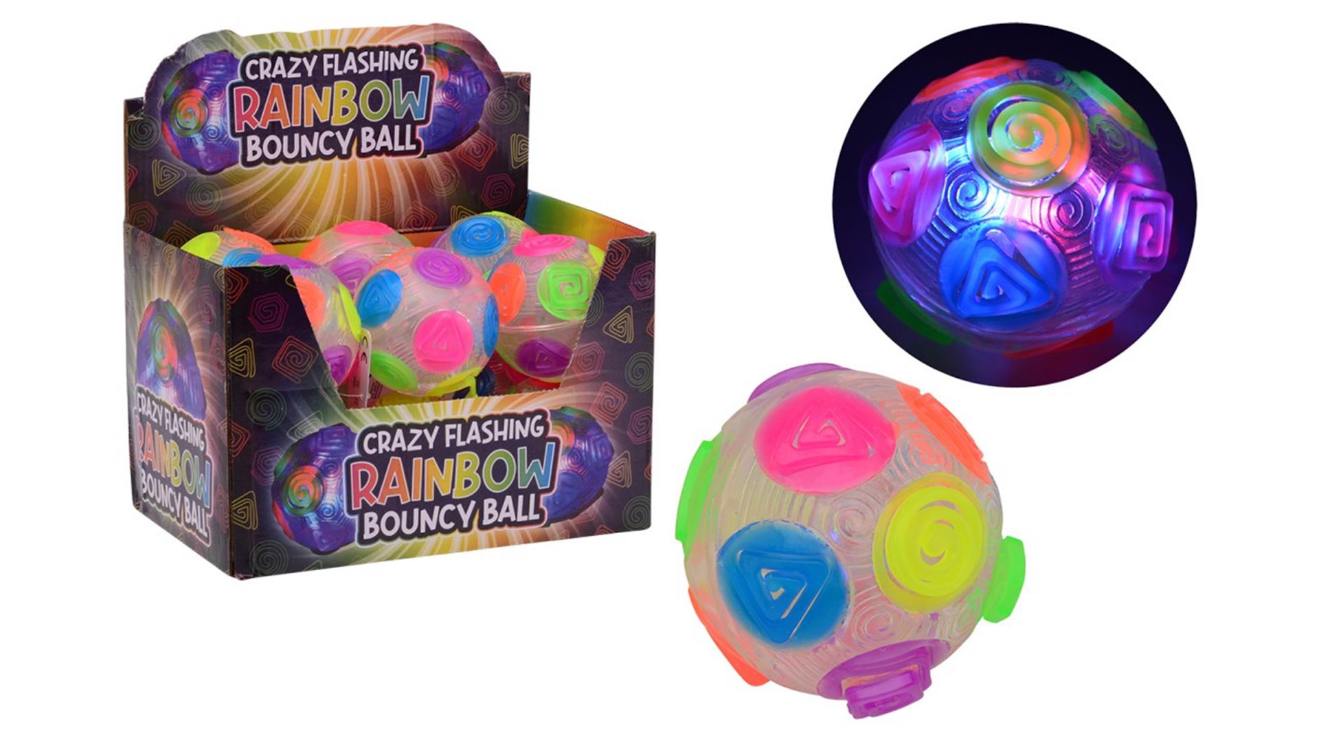 Johntoy Crazy Blinking Rainbow Stunner Ball mit Licht